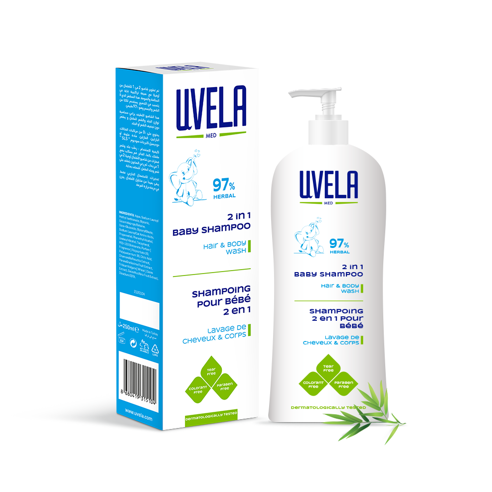 UVELA 2 in 1 Baby Shampoo- Hair & Body Wash 